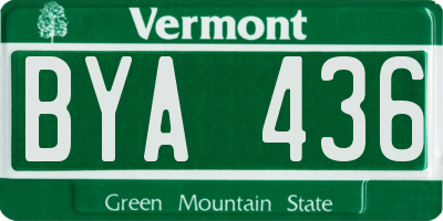 VT license plate BYA436