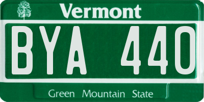 VT license plate BYA440