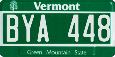 VT license plate BYA448