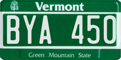 VT license plate BYA450