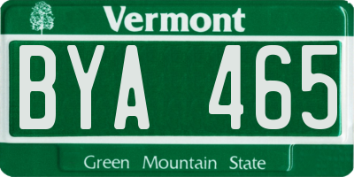 VT license plate BYA465