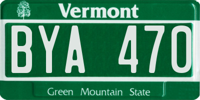 VT license plate BYA470