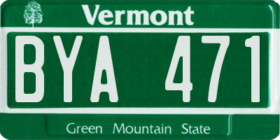 VT license plate BYA471