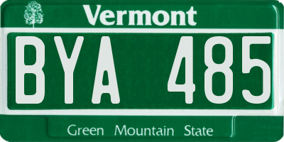 VT license plate BYA485