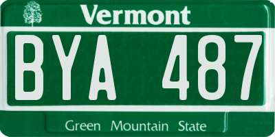 VT license plate BYA487