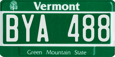 VT license plate BYA488