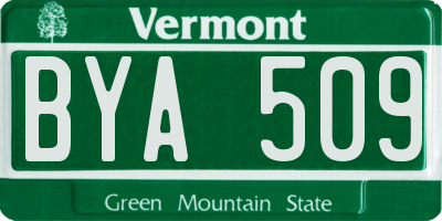 VT license plate BYA509