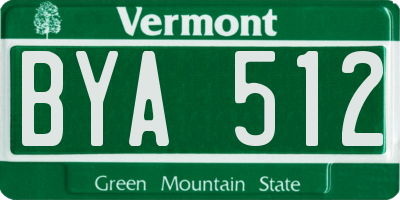 VT license plate BYA512
