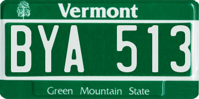VT license plate BYA513