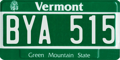 VT license plate BYA515