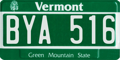 VT license plate BYA516