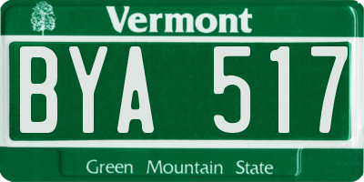 VT license plate BYA517