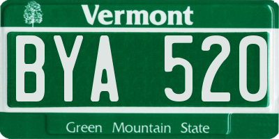 VT license plate BYA520