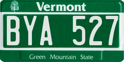 VT license plate BYA527