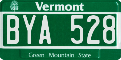 VT license plate BYA528