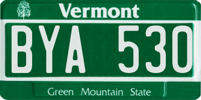 VT license plate BYA530