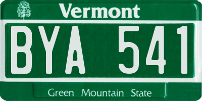 VT license plate BYA541