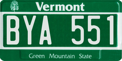VT license plate BYA551