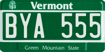 VT license plate BYA555