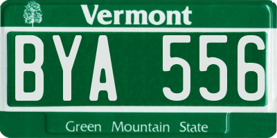 VT license plate BYA556
