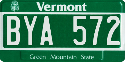 VT license plate BYA572