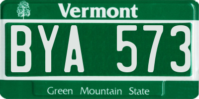VT license plate BYA573