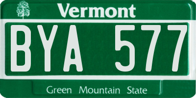 VT license plate BYA577