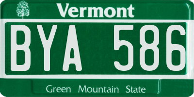 VT license plate BYA586