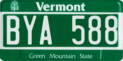 VT license plate BYA588