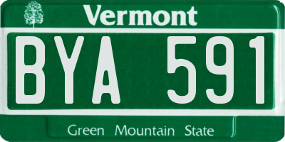 VT license plate BYA591