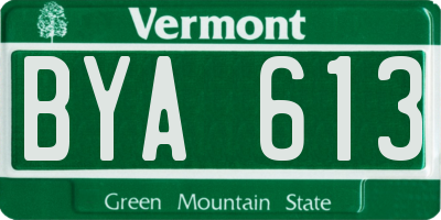 VT license plate BYA613