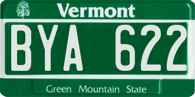 VT license plate BYA622