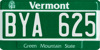 VT license plate BYA625