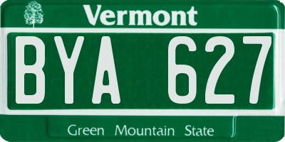 VT license plate BYA627