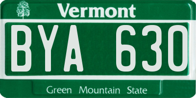 VT license plate BYA630