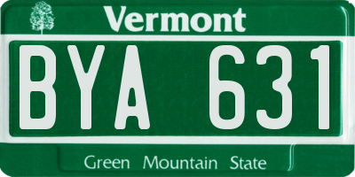 VT license plate BYA631