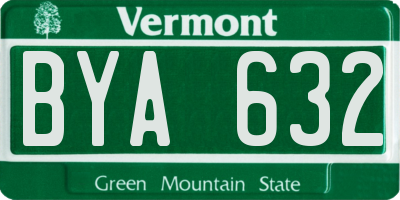 VT license plate BYA632