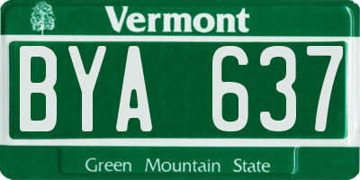 VT license plate BYA637