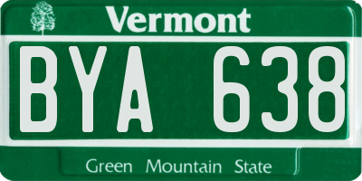 VT license plate BYA638
