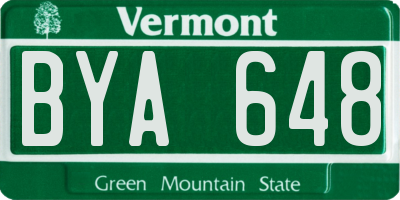 VT license plate BYA648