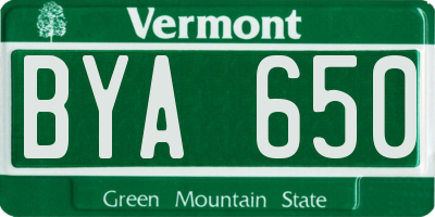 VT license plate BYA650