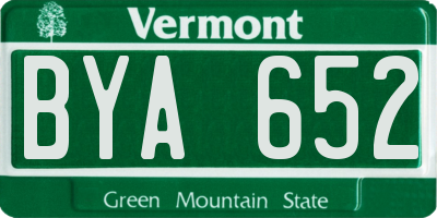 VT license plate BYA652