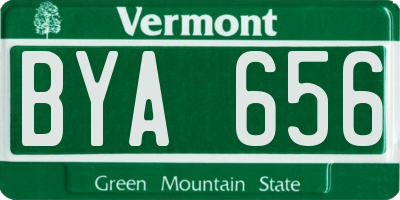 VT license plate BYA656