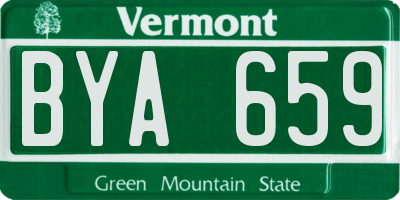 VT license plate BYA659