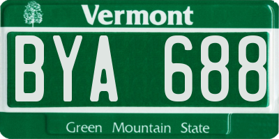 VT license plate BYA688