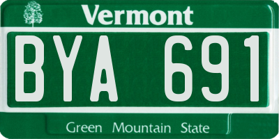 VT license plate BYA691