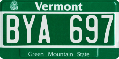 VT license plate BYA697