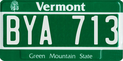 VT license plate BYA713