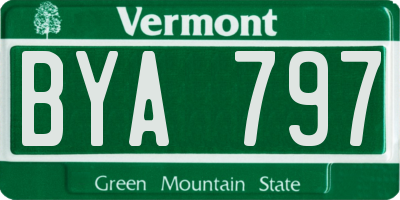 VT license plate BYA797