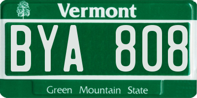 VT license plate BYA808